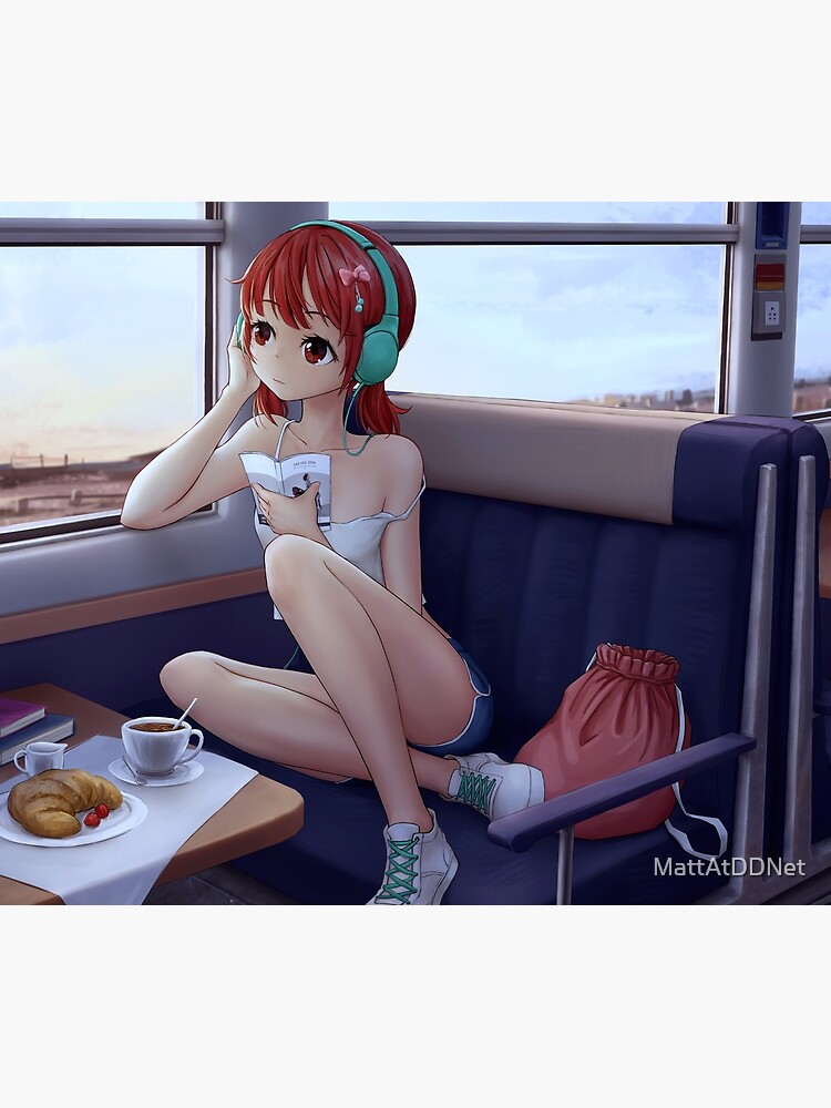 Thumbnail 5 of 5, Mouse Pad, Train Rides Are Relaxing! designed and sold by MattAtDDNet.