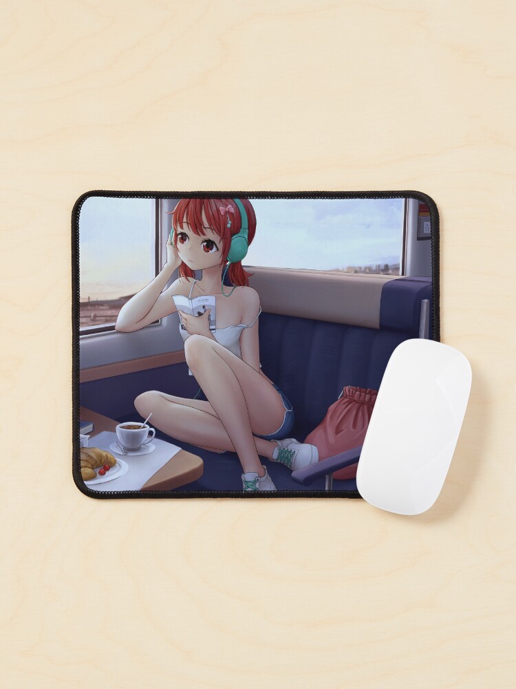 Thumbnail 1 of 5, Mouse Pad, Train Rides Are Relaxing! designed and sold by MattAtDDNet.