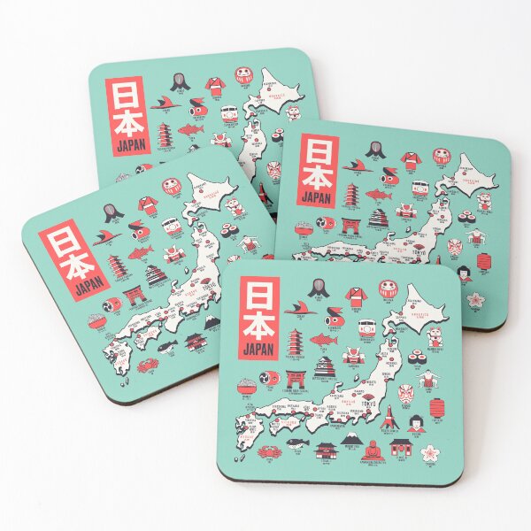 Item preview, Japan Map - Outline Mint designed and sold by VoodooCircus.