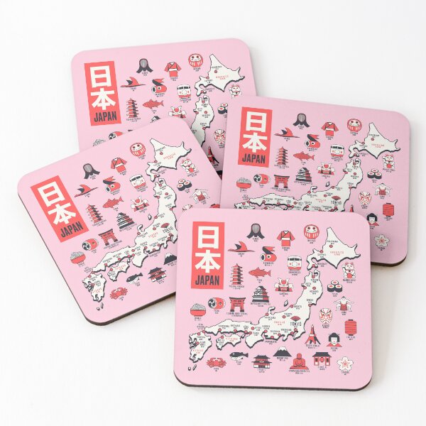 Item preview, Japan Map - Outline Pink designed and sold by VoodooCircus.