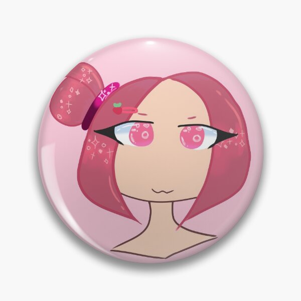 Item preview, Strawberry Girl Stickers and Pin designed and sold by prettapples.