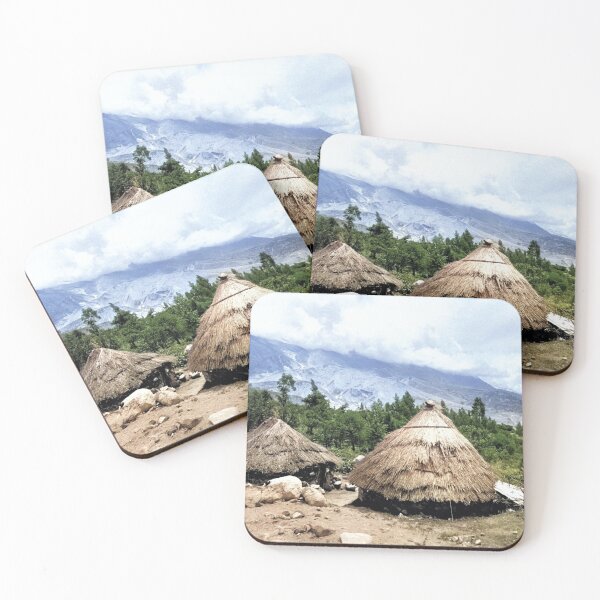 Item preview, Colorized Vintage Photo of Dwellings in Peru  designed and sold by JerryFrank.