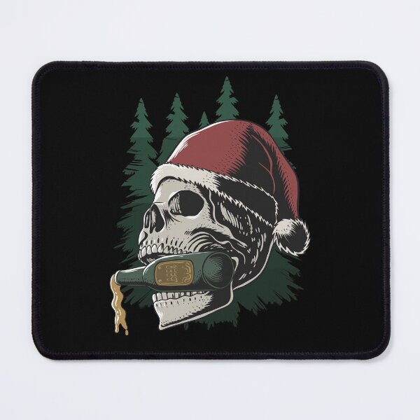 Item preview, About Skull Biting Beer Bottle Merry Christmas designed and sold by angelusdark.