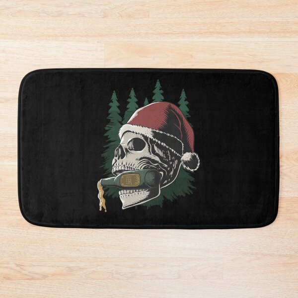 Item preview, About Skull Biting Beer Bottle Merry Christmas designed and sold by angelusdark.