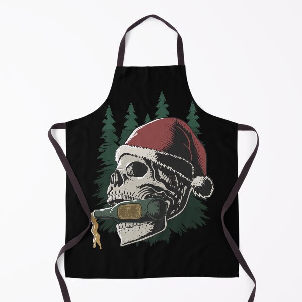 Item preview, About Skull Biting Beer Bottle Merry Christmas designed and sold by angelusdark.