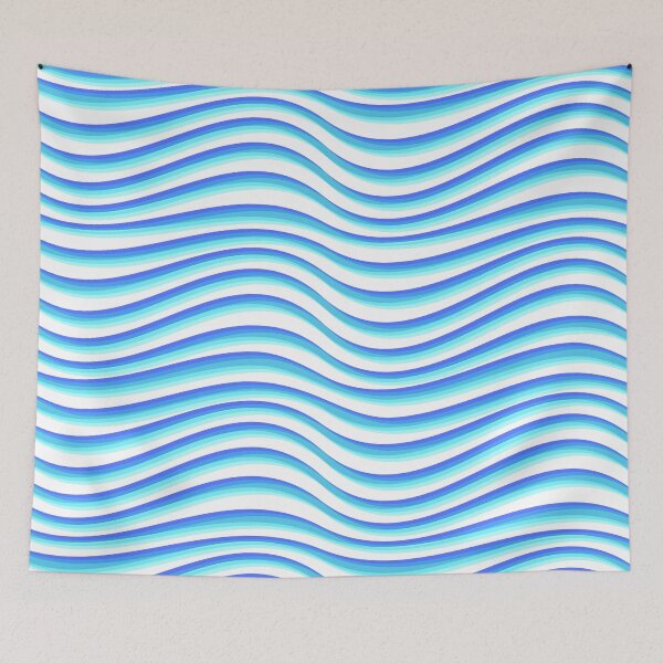 Item preview, Blue Wave Line Art designed and sold by Kris Kuhn.