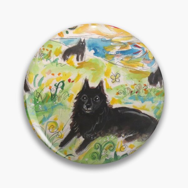Item preview, A field of lounging Schipperkes designed and sold by artbyangie.