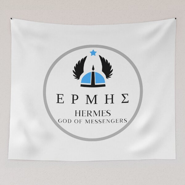 Item preview, Hermes Greek God of Messengers Winged Helmet Mythology Design designed and sold by OnyxMoonDesigns.