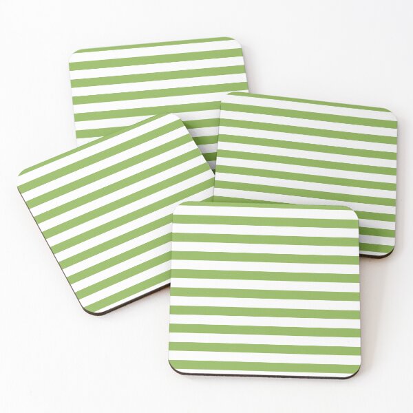 Item preview, PANTONE COLOUR OF THE YEAR 2017|GREENERY STRIPES HORIZONTAL designed and sold by ozcushionstoo.