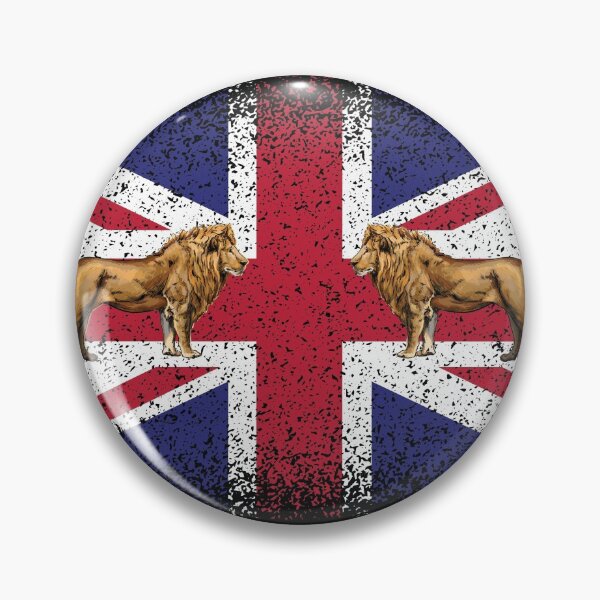 Item preview,  Bandera de Unión Grunge del Reino Unido con Leones designed and sold by squalkerTee.
