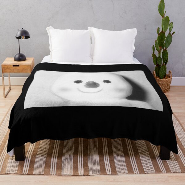 Item preview, Cute Marshmallow Snowman Face Black and White designed and sold by JariHawk.