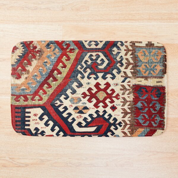 Item preview, Hotamis  Antique Konya Turkish Kilim Print designed and sold by Vicky Brago-Mitchell®.