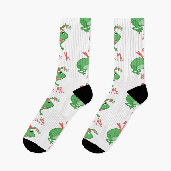 Item preview, Kiss Me Under the Mistletoe | Christmas Frog Kiss designed and sold by fairytalearrrt.
