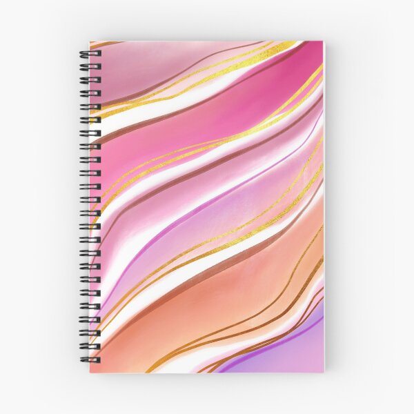 Item preview, Flowy Pink Marble Effect with Gold Tint designed and sold by ojasha.