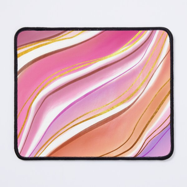 Item preview, Flowy Pink Marble Effect with Gold Tint designed and sold by ojasha.