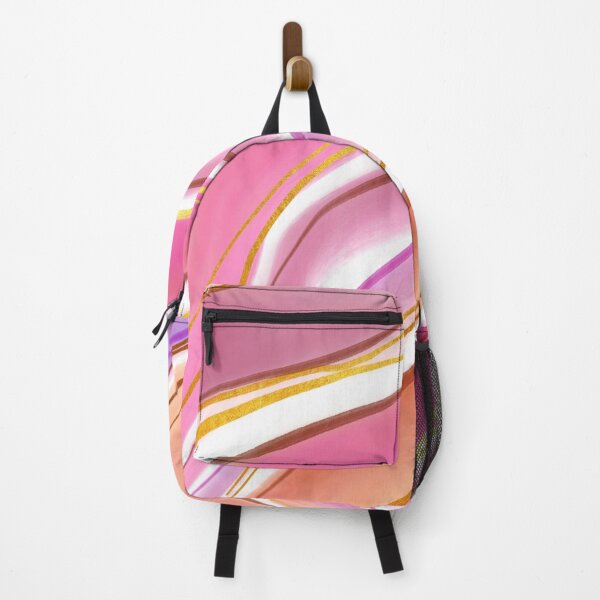 Item preview, Flowy Pink Marble Effect with Gold Tint designed and sold by ojasha.