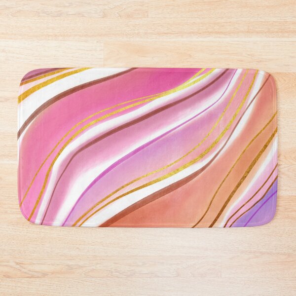 Item preview, Flowy Pink Marble Effect with Gold Tint designed and sold by ojasha.