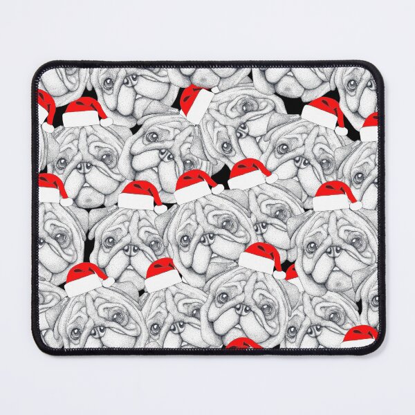 Item preview, Christmas Santa Pugs designed and sold by Flower Magic .