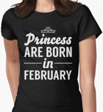 Camiseta entallada para mujer Princesa nació en febrero