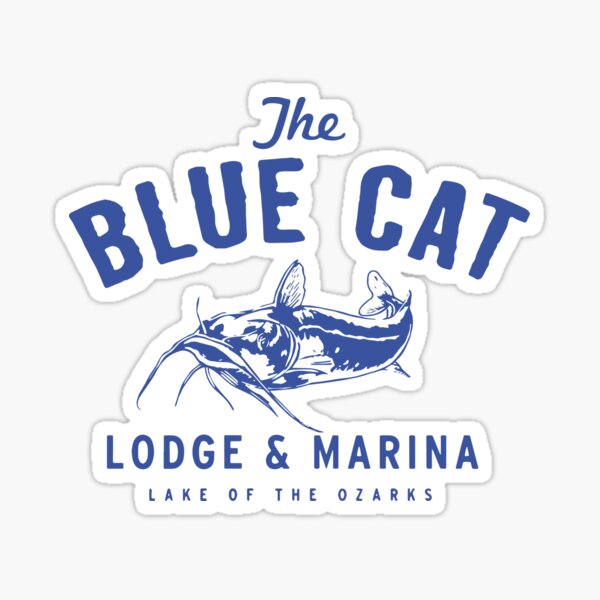 The Blue Cat Lodge And Marina - Lake Of The Ozarks Sticker for Sale by  LuisImogene7