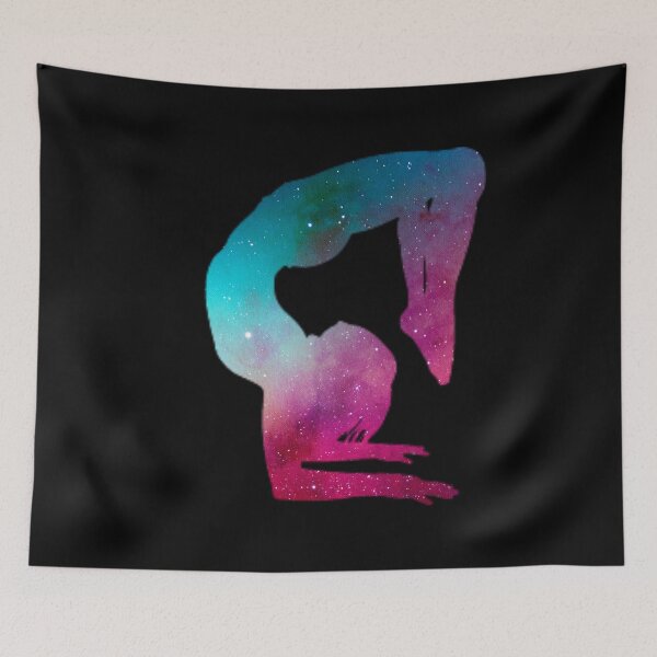 Item preview, Multicolor Galaxy Space Gymnastics Handstand Yoga Pose Sport designed and sold by Merchking1.