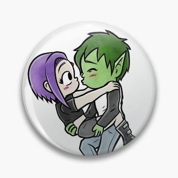 Item preview, Chibi BBRAE - Beastboy and Raven designed and sold by CryptidArt.