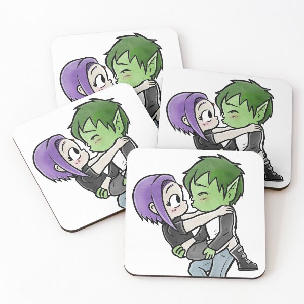 Item preview, Chibi BBRAE - Beastboy and Raven designed and sold by CryptidArt.