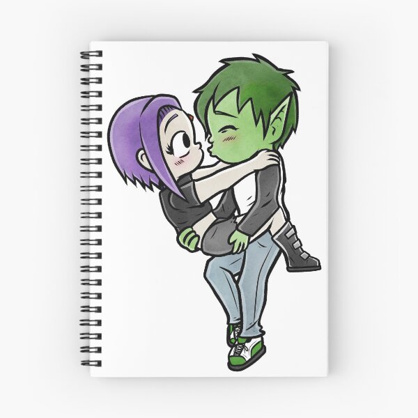 Item preview, Chibi BBRAE - Beastboy and Raven designed and sold by CryptidArt.