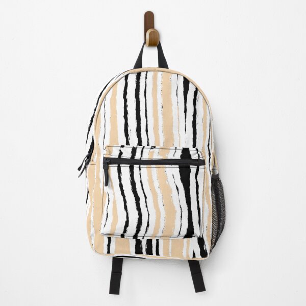 Item preview, "Ploughed" 9 | Vertical Yellow, Black and White Pattern designed and sold by LiseHoltArt.