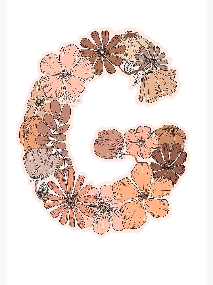 "Letter G flowers" Poster for Sale by AllbyAlex Redbubble