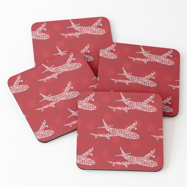 Item preview, Snowflake Airplane on red. designed and sold by PlaneNsimple.