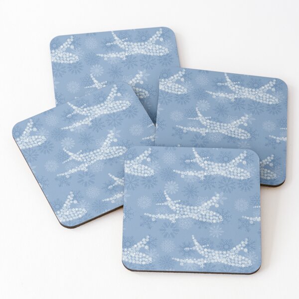 Item preview, Snowflake Airplane on blue. designed and sold by PlaneNsimple.