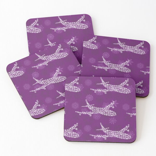 Item preview, Snowflake Airplane on purple. designed and sold by PlaneNsimple.