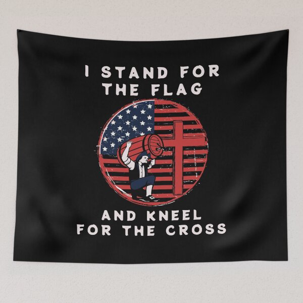 Item preview, I Stand For The Flag And Kneel For The Cross Shirt  designed and sold by PuPPuB.