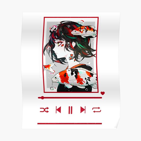 "Fanart Anime Girl Japanese Aesthetic anime Otaku Music player Theme