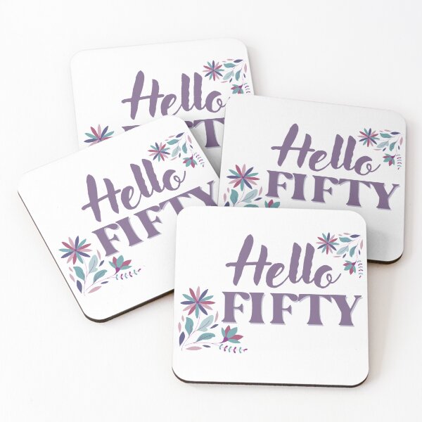 Item preview, Hello Fifty Floral 50th Birthday Idea designed and sold by NishiiAgrawal.