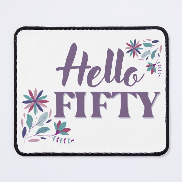 Item preview, Hello Fifty Floral 50th Birthday Idea designed and sold by NishiiAgrawal.