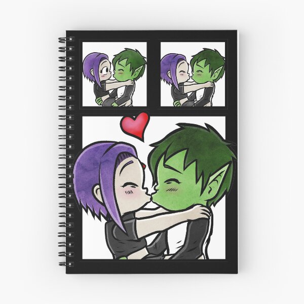 Item preview, Beast Boy and Raven Comic Panel Kiss designed and sold by CryptidArt.