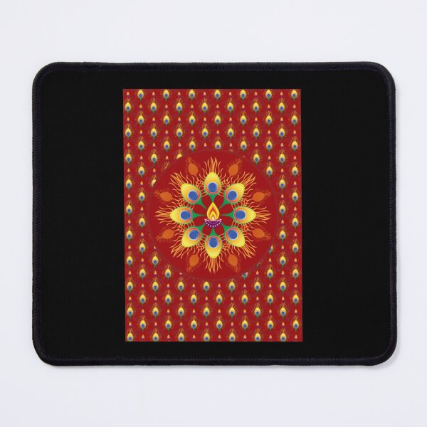 Item preview, Rangoli with peacocks' feathers and Diya designed and sold by Sigurornerosars.