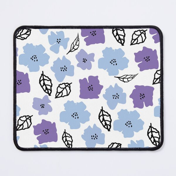 Item preview, Purple flowers with leaves on white background designed and sold by darshants.