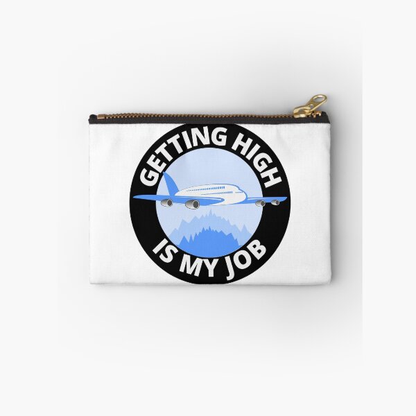 Item preview, Getting High Is My Job Funny Airplane Round Sticker designed and sold by RGRamsey.