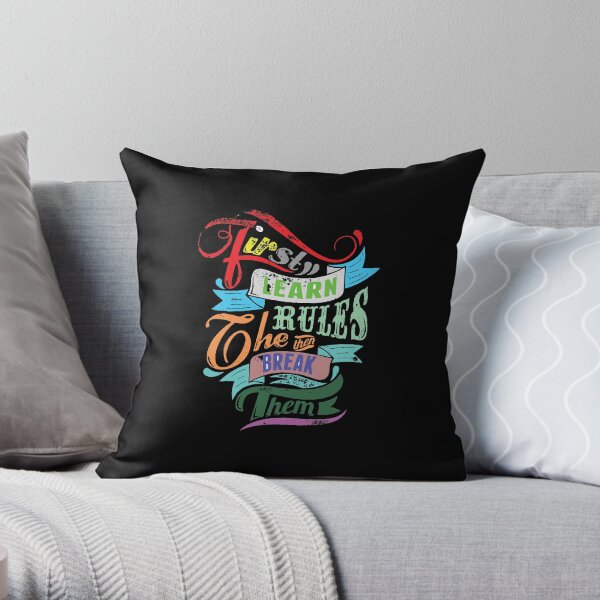 Learn Rules Throw Pillow