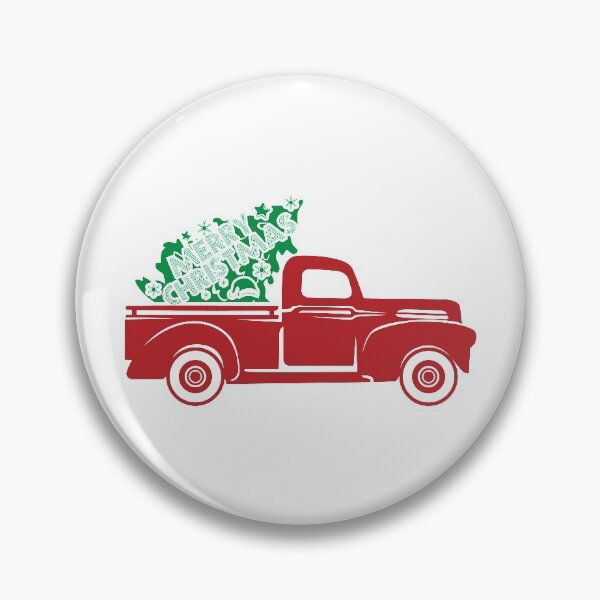Item preview, Red pickup with Christmas tree | Christmas T-shirt | X-mas track with tree designed and sold by Billium Halder.
