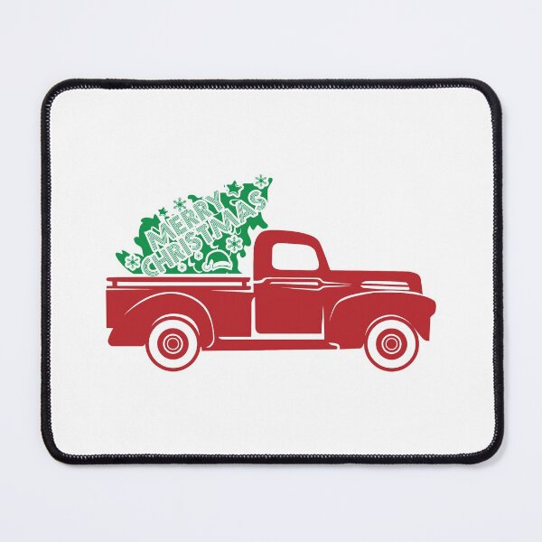 Item preview, Red pickup with Christmas tree | Christmas T-shirt | X-mas track with tree designed and sold by Billium Halder.