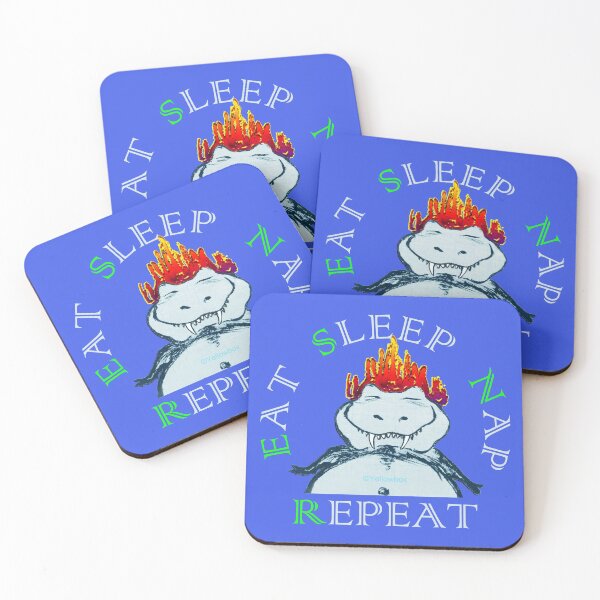 Item preview,  Eat Sleep Nap Repeat - Yellowbox ink painting designed and sold by twyellowbox.