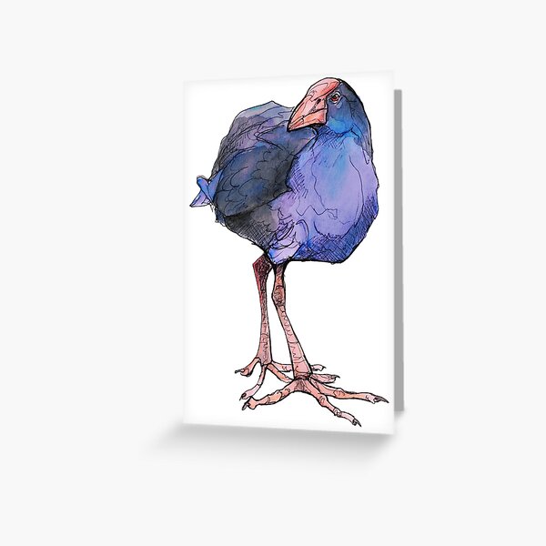 Native Bird - Pukeko Greeting Card