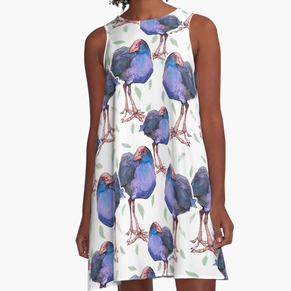 Native Bird - Pukeko A-Line Dress
