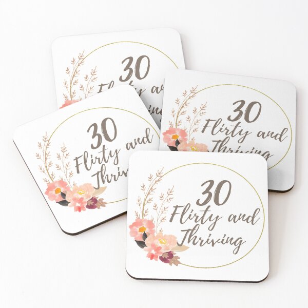 Item preview, 30 Flirty And Thriving Cute Floral 30th Birthday designed and sold by NishiiAgrawal.