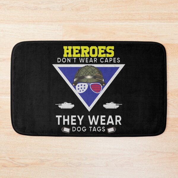 Item preview, Heroes Don't Wear Capes They Wear Dog Tags designed and sold by FridPix.
