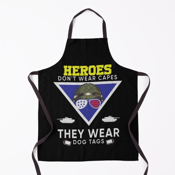 Item preview, Heroes Don't Wear Capes They Wear Dog Tags designed and sold by FridPix.